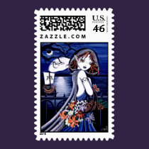 "Persephone" Gothic River Styx Fairy Art Postage stamps
