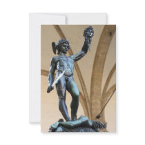 perseus with the head of medusa personalized invitation