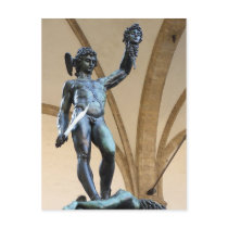 perseus with the head of medusa post card
