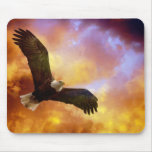 Perseverance - Eagle In Firey Clouds Mousepad