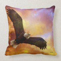 Perseverance Flying Eagle by Lois Bryan pillows