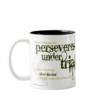 Perseveres under trial Christian purity coffee mug