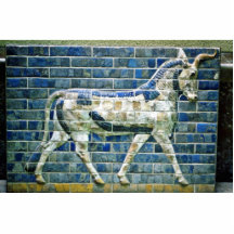Persian Bull - Glazed Brick, Istanbul Acrylic Cut Out