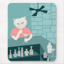 Persian Cat Martini Bar Mousepads