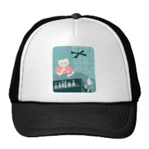 Persian Cat Martini Bar Trucker Hat