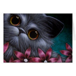 PERSIAN CAT - PINK FLOWERS CUSTOMIZE Card