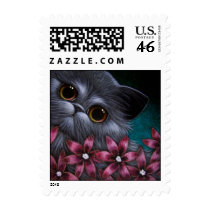 PERSIAN CAT - PINK FLOWERS Postage postage