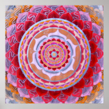 Persian flower Mandala Posters