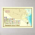 Persian Gulf War map poster