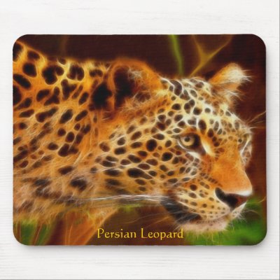 Persian Leopard Mouse Mat by RavenSpiritPrints