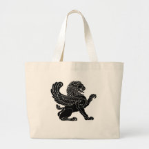 persian lion tote bag