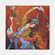 Persian Miniature Dancing Nymph Magnets