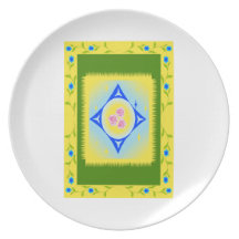 Persian style rug with flowers.png dinner plates