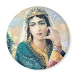 Persian Woman Folk painting in detail Refrigerator Magnet