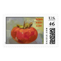 Persimmon (1) painting by Robin Kibby postage
