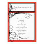 Persimmon Floral Wedding Invitations