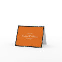 Persimmon orange custom name personal blank card