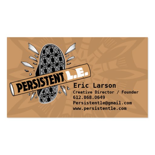 Persistent LE Company Car(d) Business Card Template (front side)