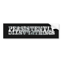 Persistently Plastic Things White on Black sticker bumper stickers