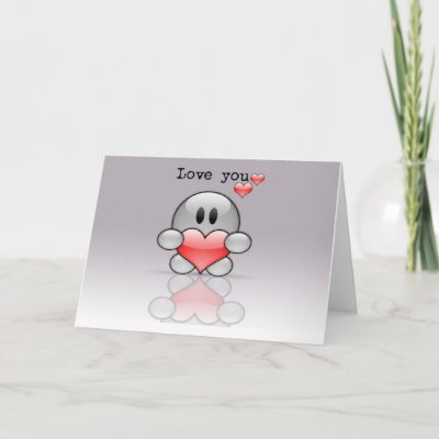 Persoanlize Cute Love You Card by FotoShop Love is in the air