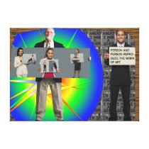 PERSON AND PERSON REPRODUCE THE WORK OF ART STRETCHED CANVAS PRINTS