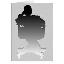 Person in Chair Silhouette - Card cards