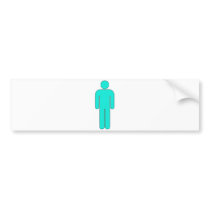 Person Man Sign Universal Silhouette Classic Comic Bumper Sticker