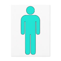Person Man Sign Universal Silhouette Classic Comic Post Cards