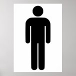 Person Man Sign Universal Silhouette Classic Comic Print