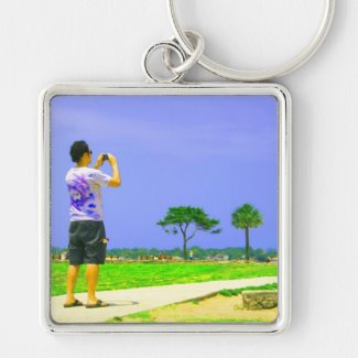 Person taking pic st augustine keychains