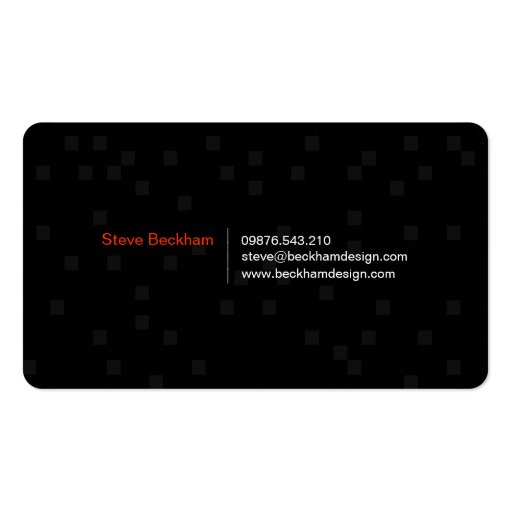 Personal Black Business Card (back side)