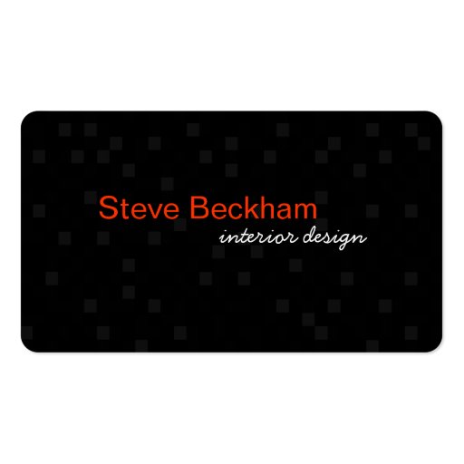 Personal Black Business Card (front side)
