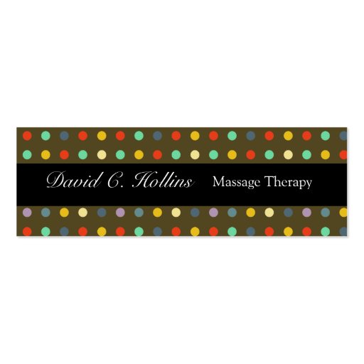 Personal Care Colorful N Dotted Business Card Template (front side)