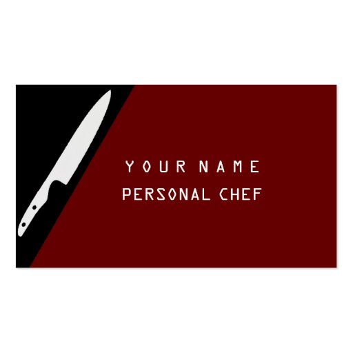PERSONAL CHEF BUSINESS CARDS (front side)
