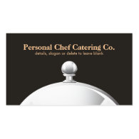 Personal Chef Catering Company Cloche Elegant Business Cards