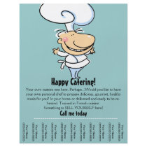 Personal chef/catering promotional flyer