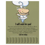 Personal chef/catering tear sheet flyer