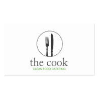 Personal Chef Elegant Catering Simple Modern Business Card Templates
