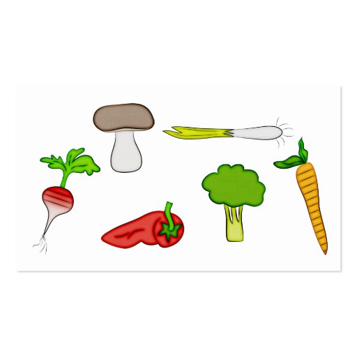 Personal Chef Veggie Vegetables Food Cook Art Business Cards