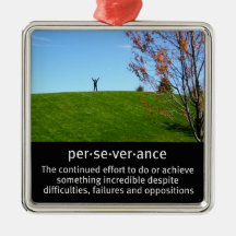 Personal Determination and Perseverance Christmas Tree Ornament