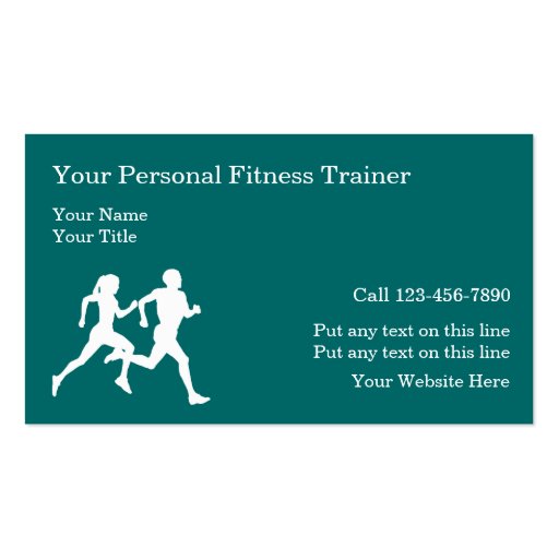 Personal Fitness Training Business Cards
