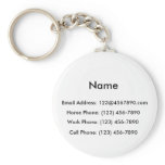 Personal Info- Customize It! keychains