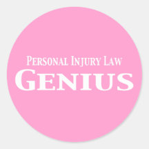 Personal Injury Law Gifts Round Stickers