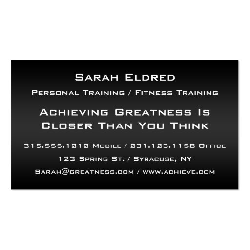 Personal Life Coach Metallic Business Cards Pink (back side)