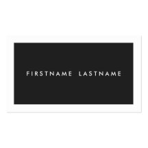 Personal Networking Business Cards in Black