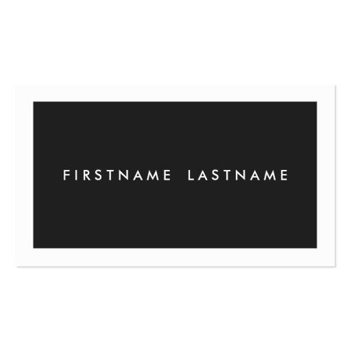 Personal Networking Business Cards in Black