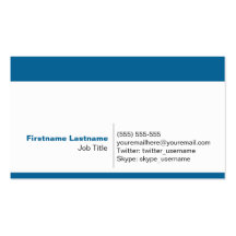 Personal Networking Business Cards in Blue