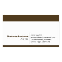 Personal Networking Business Cards in Brown