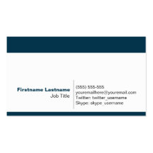 Personal Networking Business Cards in Dark Blue