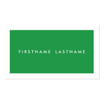 Personal Networking Business Cards in Green business cards